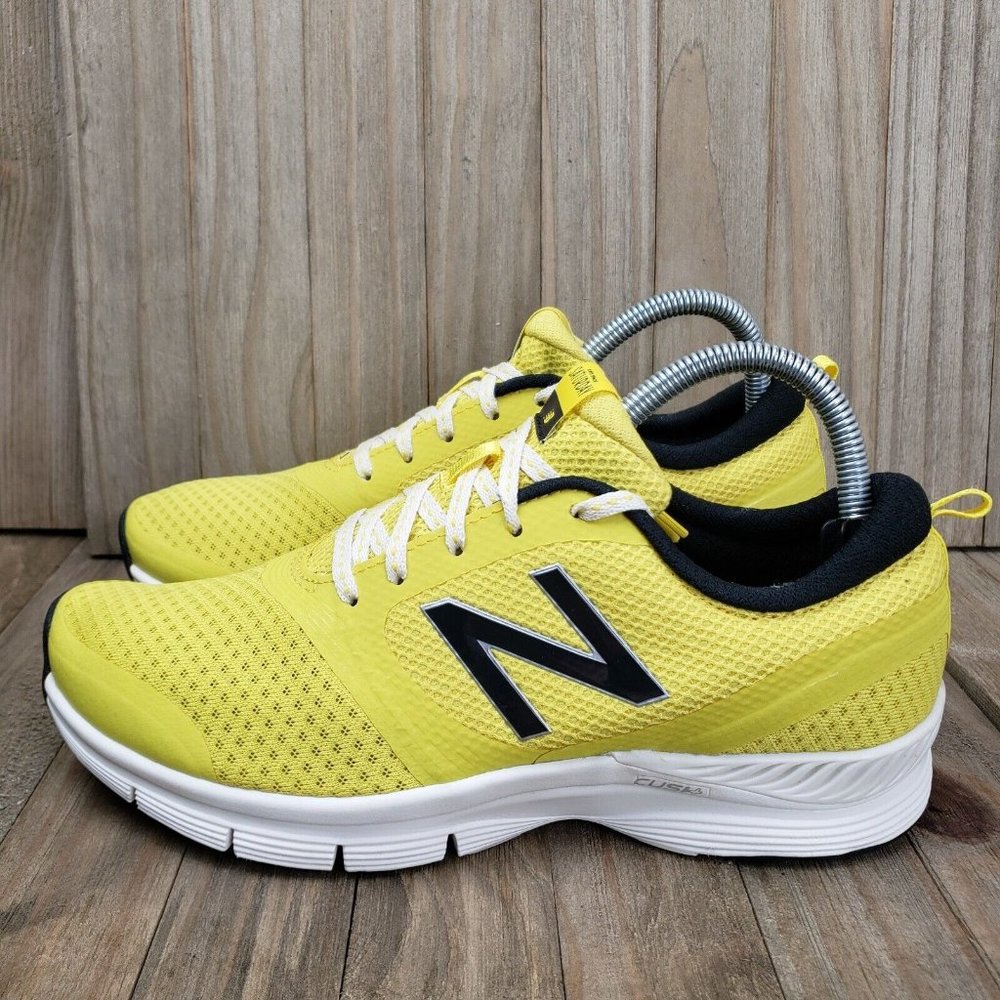 New Balance Women's Yellow Mesh Running Shoes with Black Logo